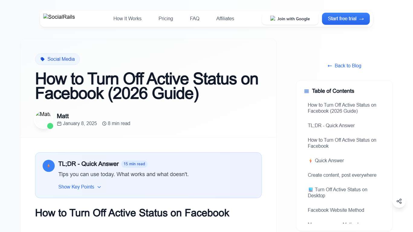 How to Turn Off Active Status on Facebook (2026 Guide)